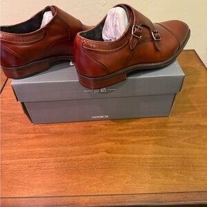 Stacy Adams Tan Leather Double Monk Strap Shoes Men’s Size 8
